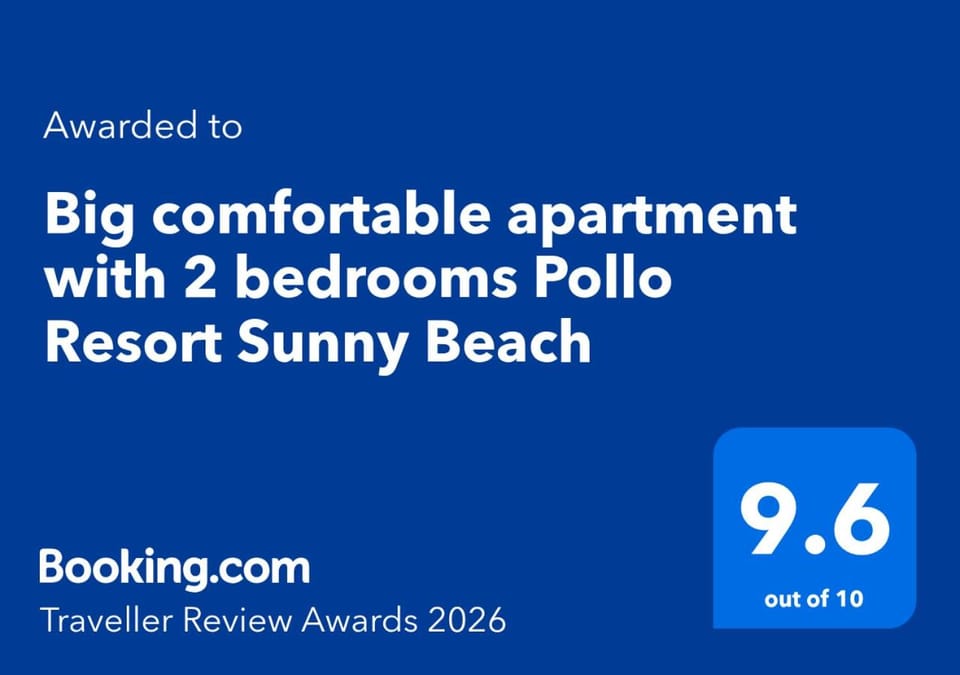 Big comfortable apartment with 2 bedrooms Pollo Resort Sunny Beach Apartment in Sunny Beach