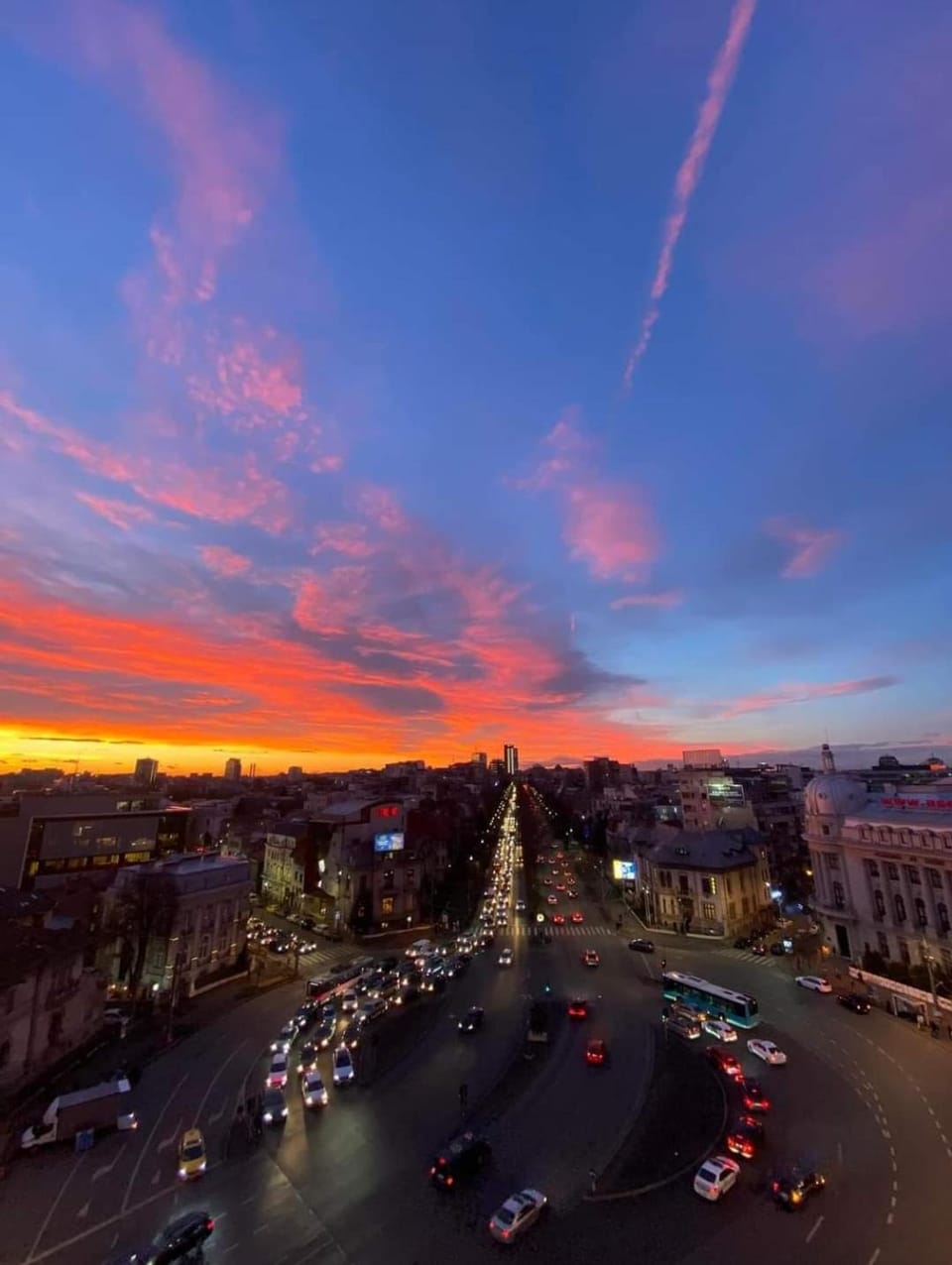 City view, Sunset