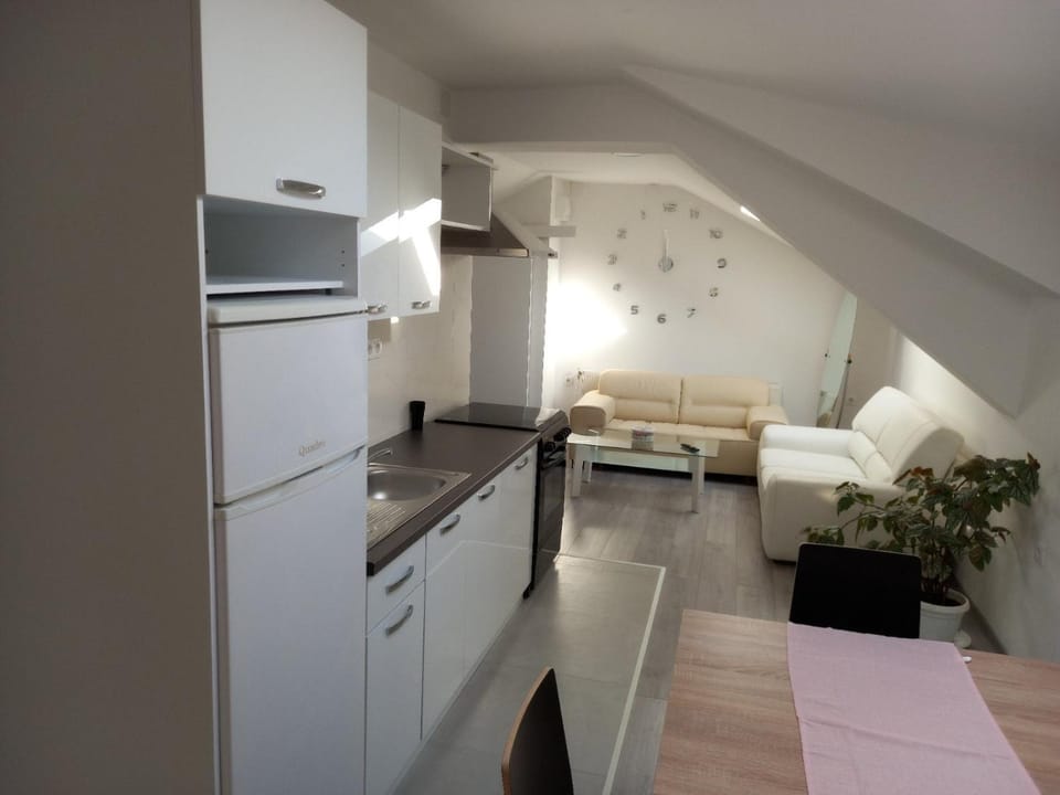 Kitchen or kitchenette, Living room, Seating area, minibar, pet friendly, stove