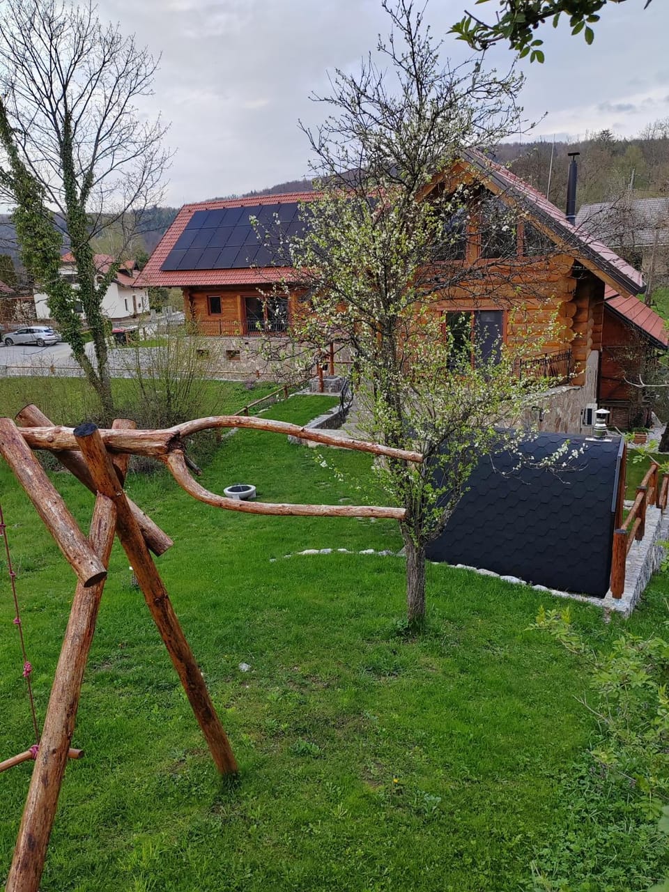 Property building, Spring, Garden, Sauna, Garden view