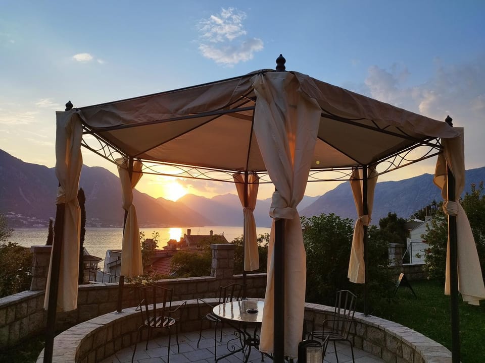 Patio, Sea view, Sunset