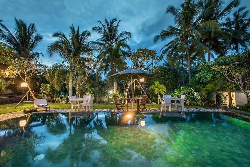 Natural landscape, Garden, Garden view, Pool view, Swimming pool