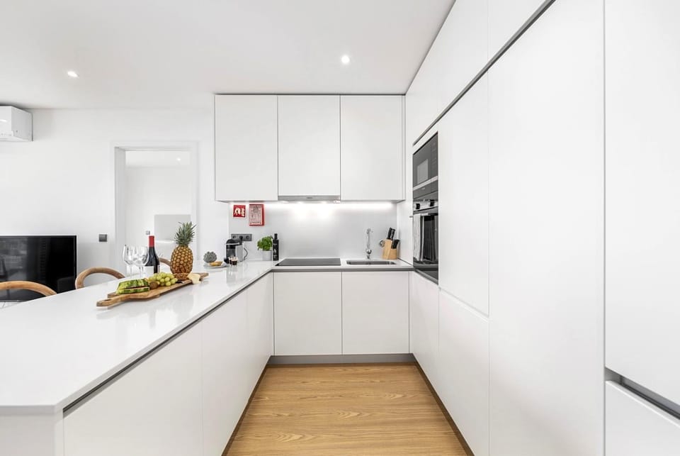 dishwasher, minibar, stove, kitchen