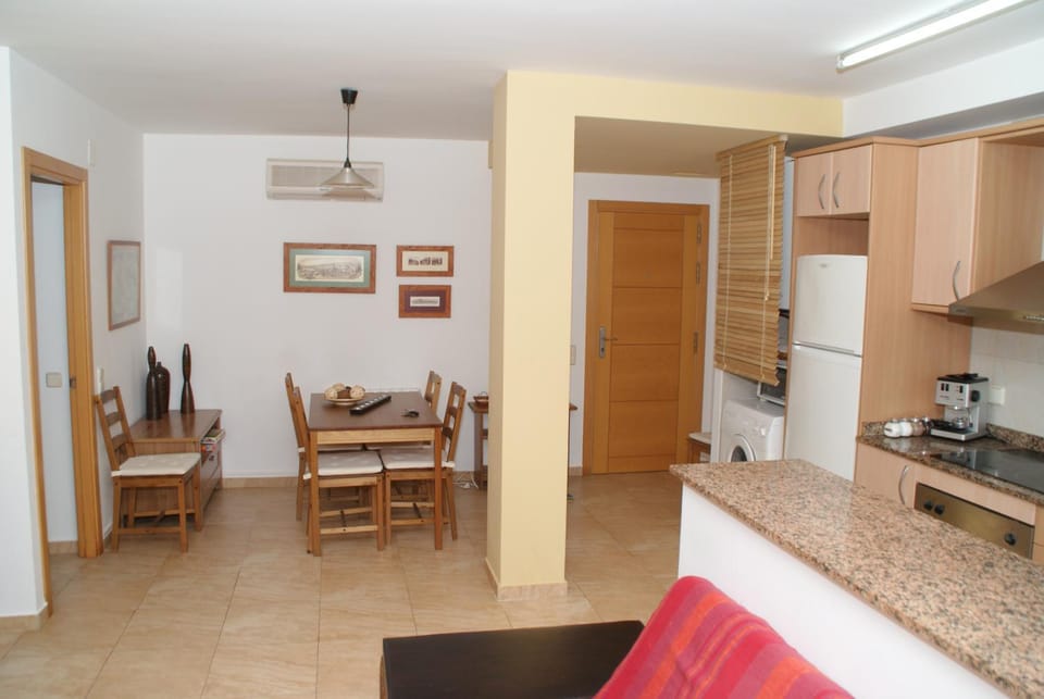Kitchen or kitchenette, Living room, Dining area