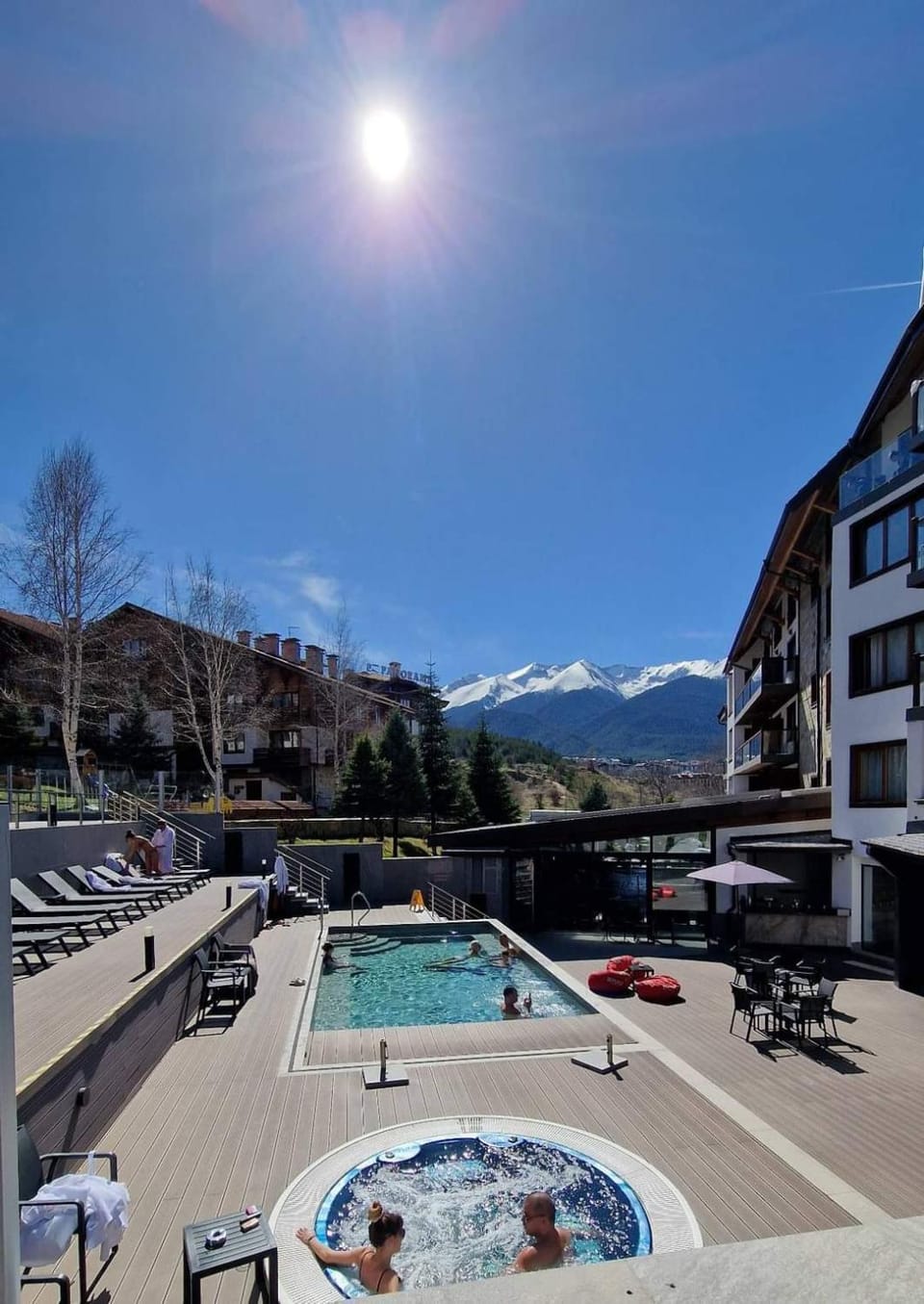 Spring, Natural landscape, Mountain view, Pool view, Swimming pool
