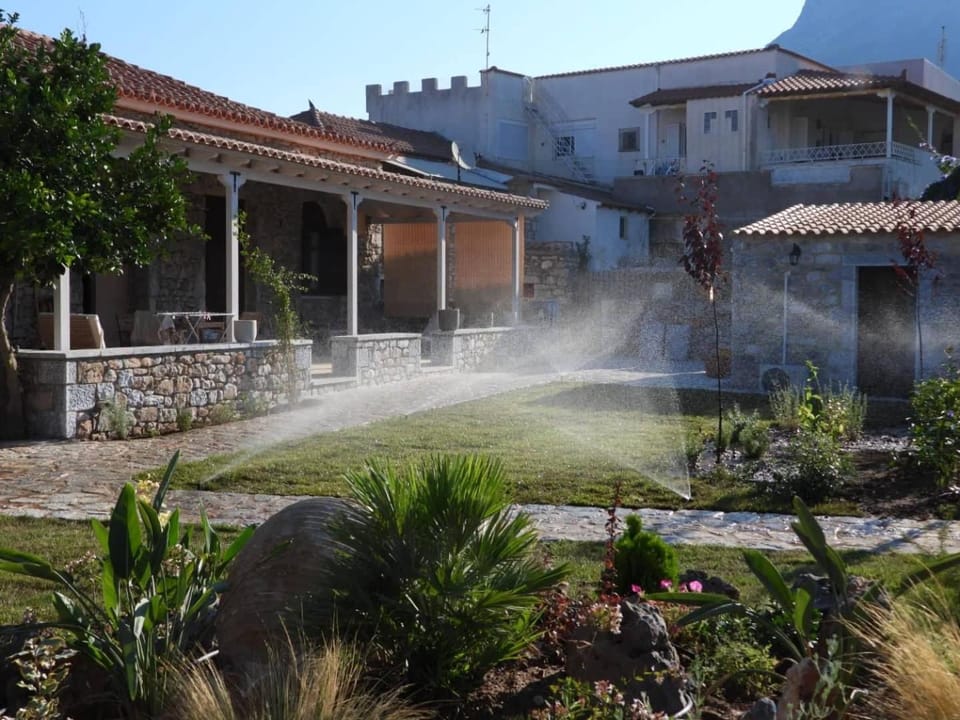 Property building, Patio, Garden, Garden view