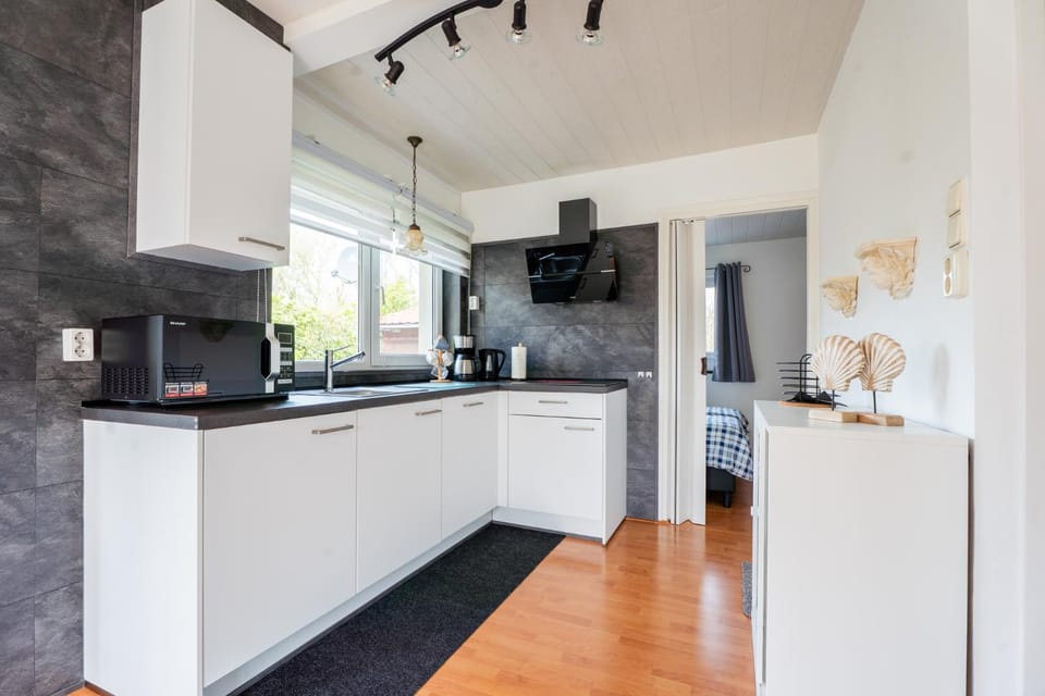 Kitchen or kitchenette, dishwasher, stove