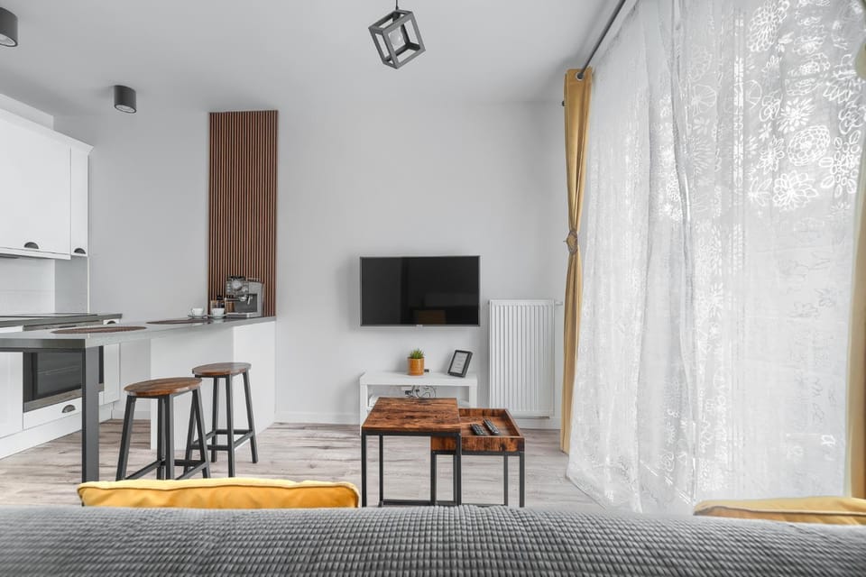 TV and multimedia, Kitchen or kitchenette, Living room, Photo of the whole room, Seating area, Evening entertainment, stove