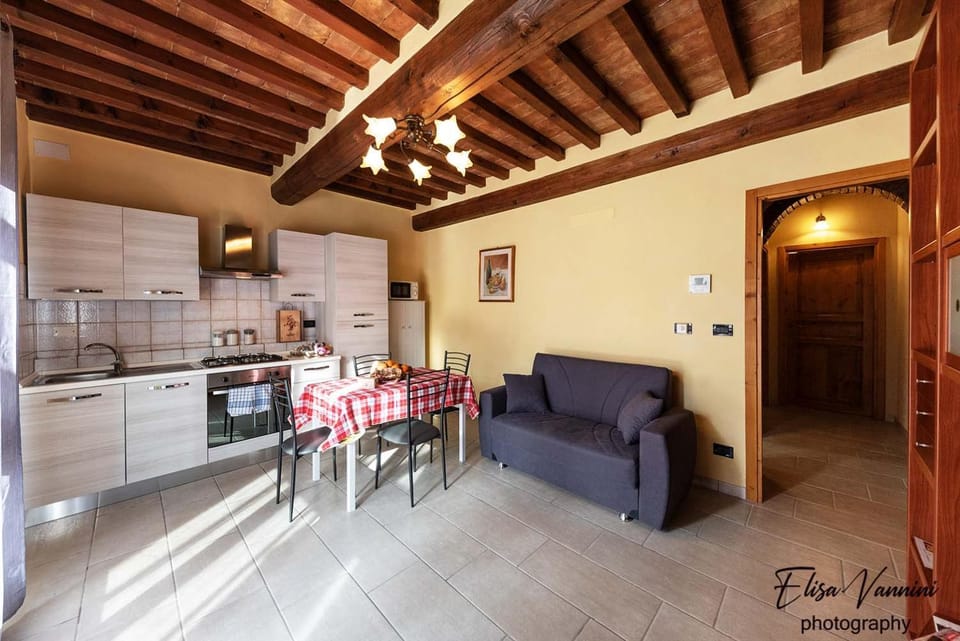 Kitchen or kitchenette, Living room, Dining area, stove, kitchen