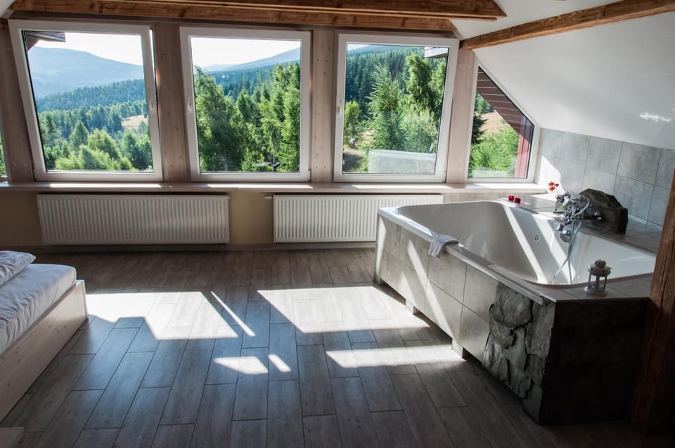 Natural landscape, Photo of the whole room, Mountain view, Bath