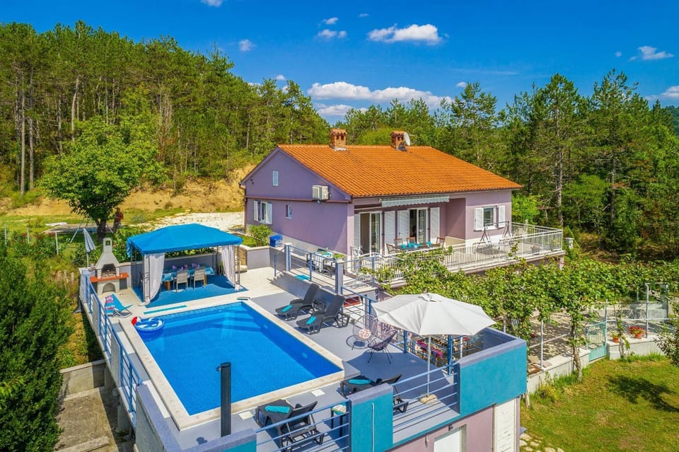 Property building, Day, Natural landscape, Garden, Garden view, Pool view, Swimming pool, sunbed