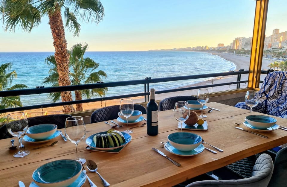 View (from property/room), Balcony/Terrace, Beach, Food, Sea view