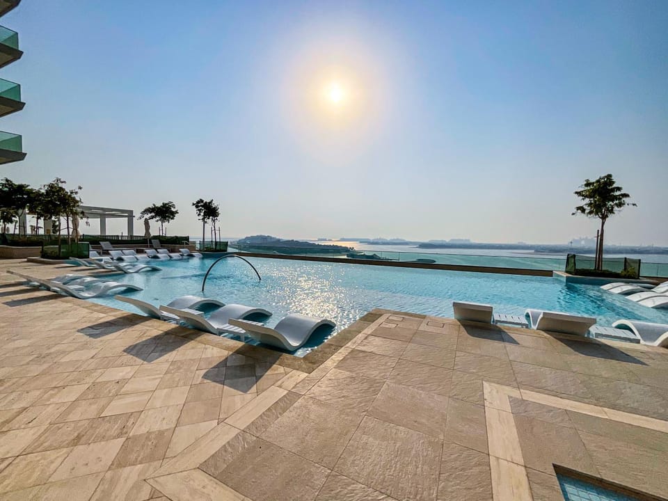 Swimming pool, Sunset