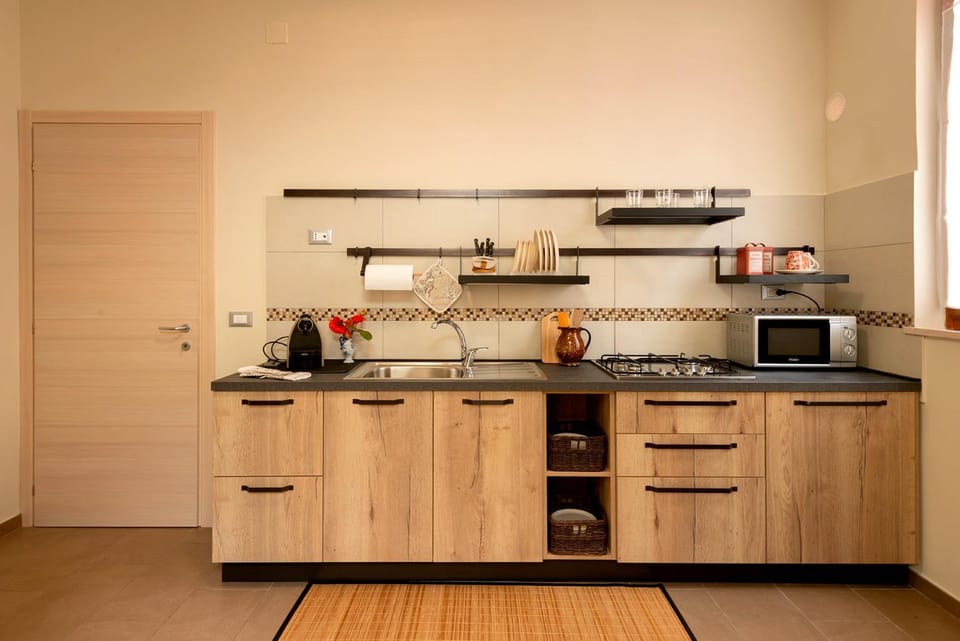 Kitchen or kitchenette, minibar, stove