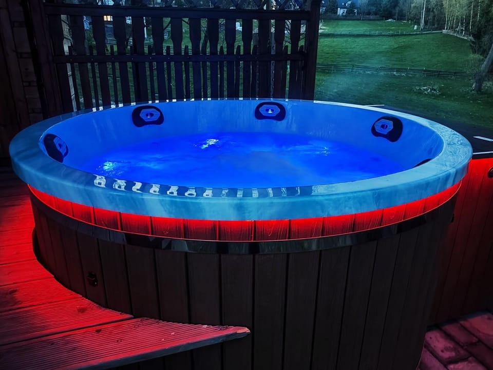 Night, Natural landscape, Hot Tub