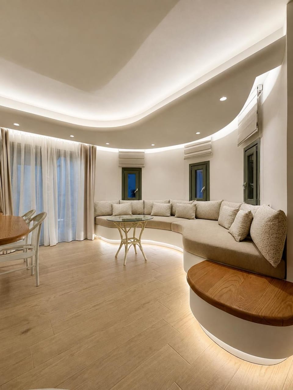 Living room, Seating area, Sea view