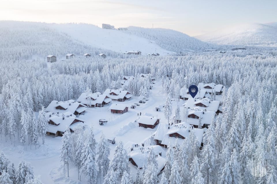 Property building, Bird's eye view, Winter