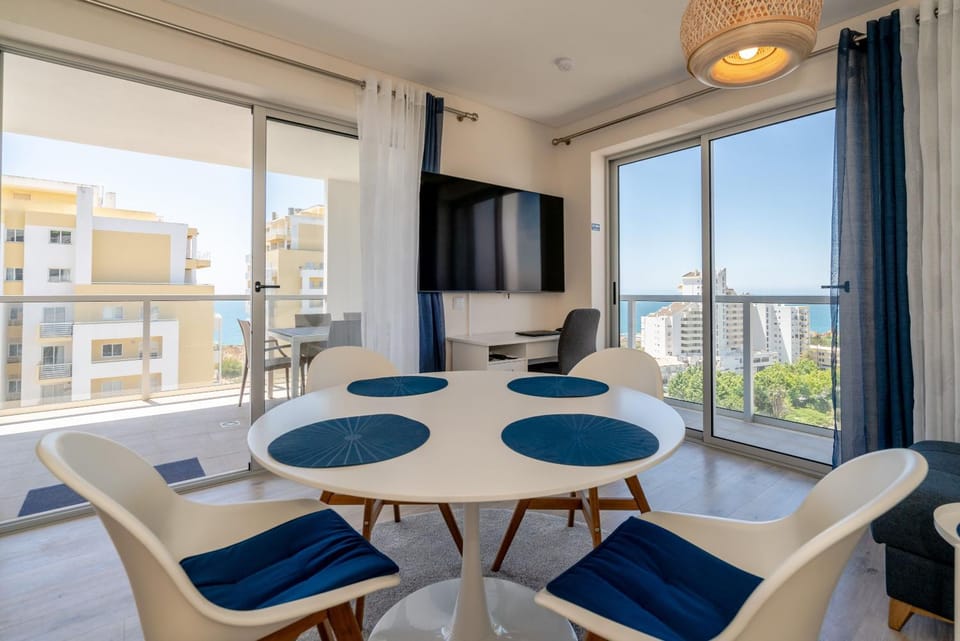 Living room, Dining area, Sea view
