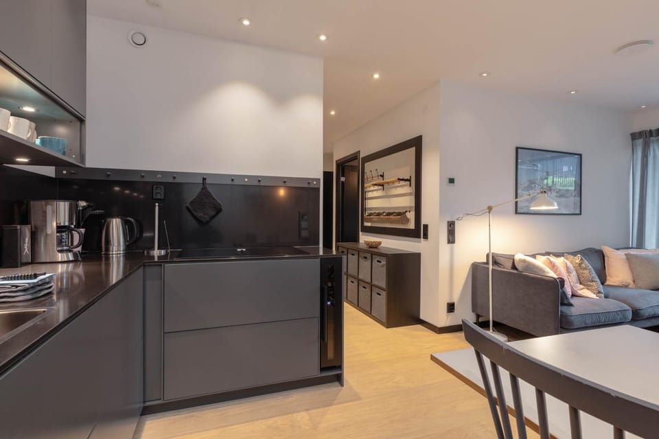 Kitchen or kitchenette, Living room, Dining area
