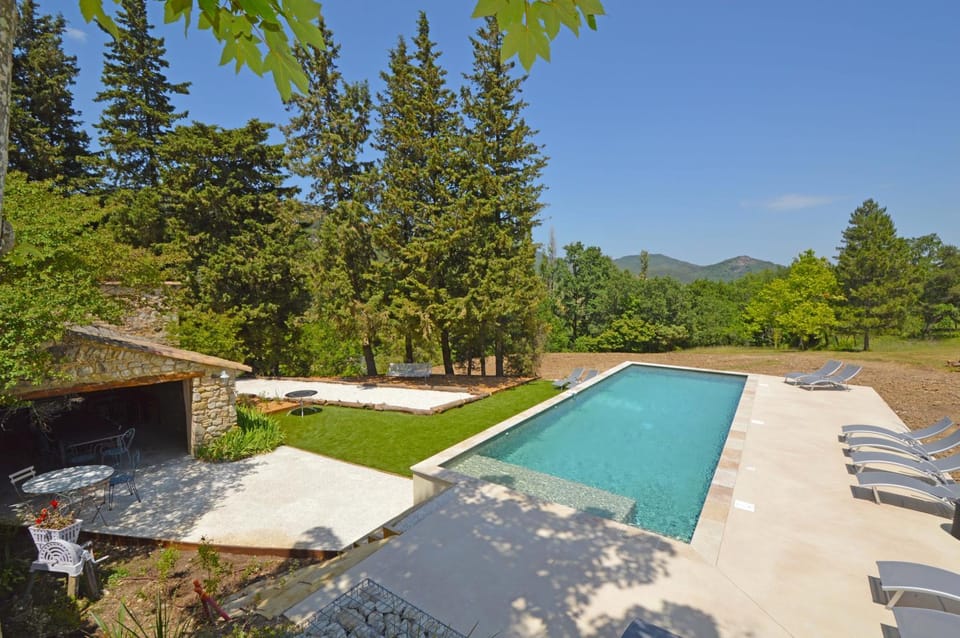 Natural landscape, Garden, Swimming pool, Swimming pool, sunbed