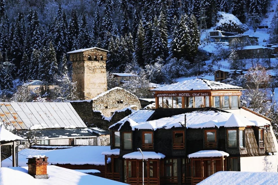 Property building, Natural landscape, Winter, Mountain view