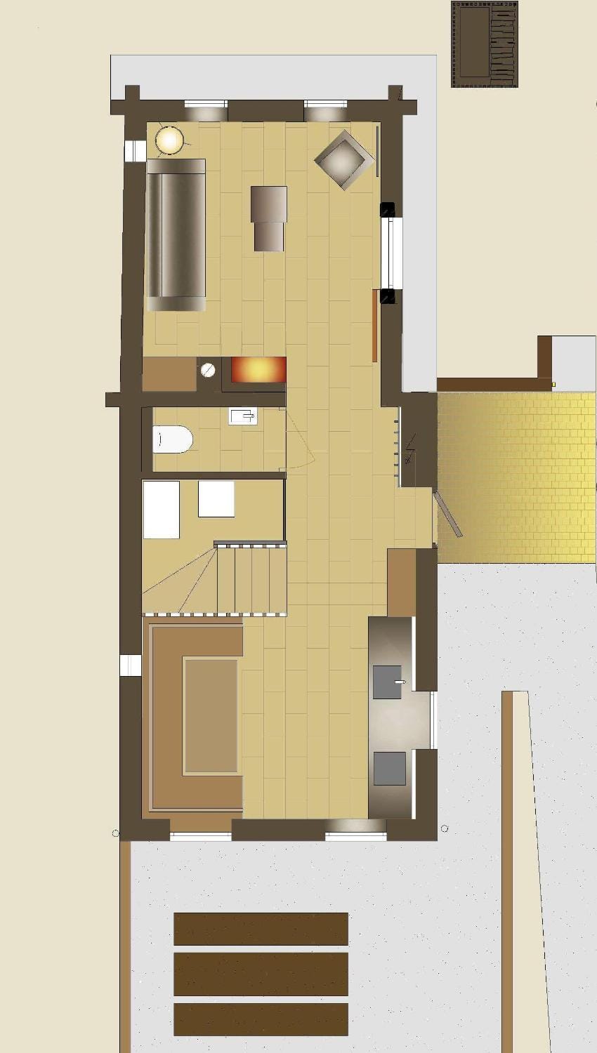 Toilet, TV and multimedia, Kitchen or kitchenette, Living room, Floor plan, Dining area, flat iron, internet, locker, air conditioner
