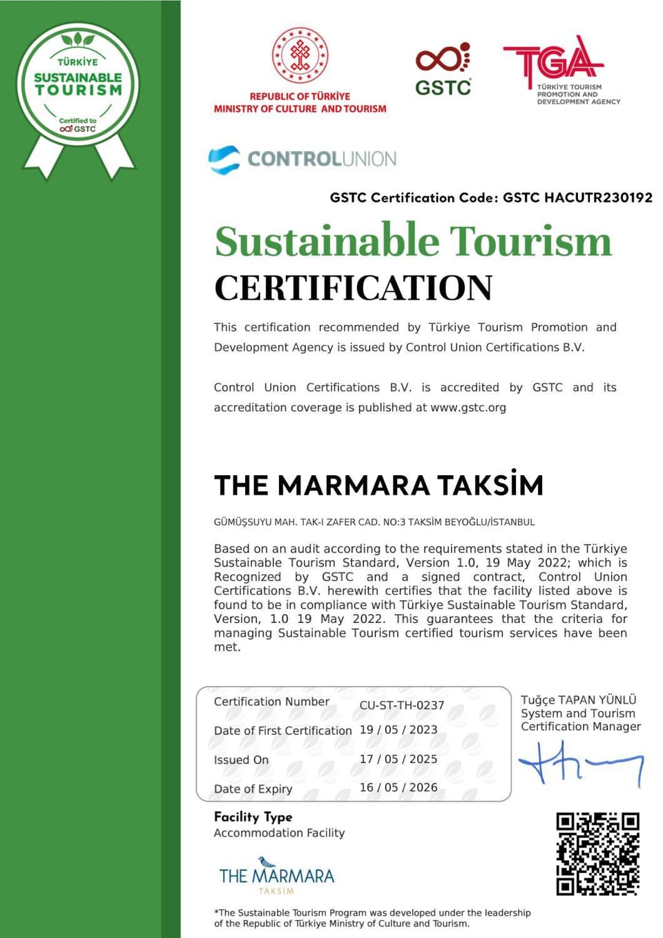 Certificate/Award
