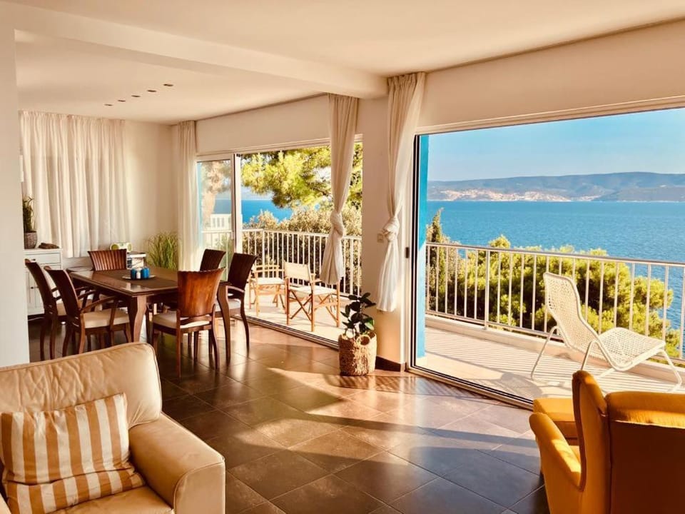 Living room, Seating area, Sea view