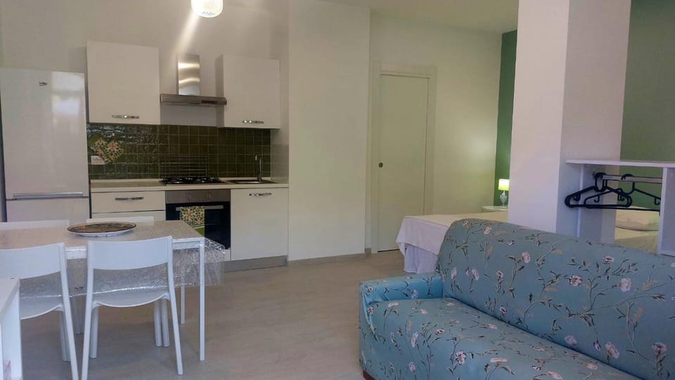 Kitchen or kitchenette, Living room, Dining area, stove