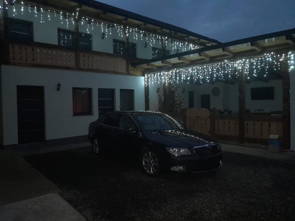 Property building, Night, Parking