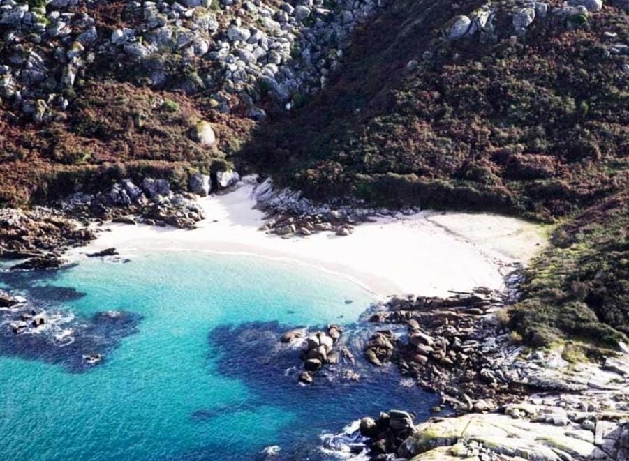 Natural landscape, Beach, Mountain view