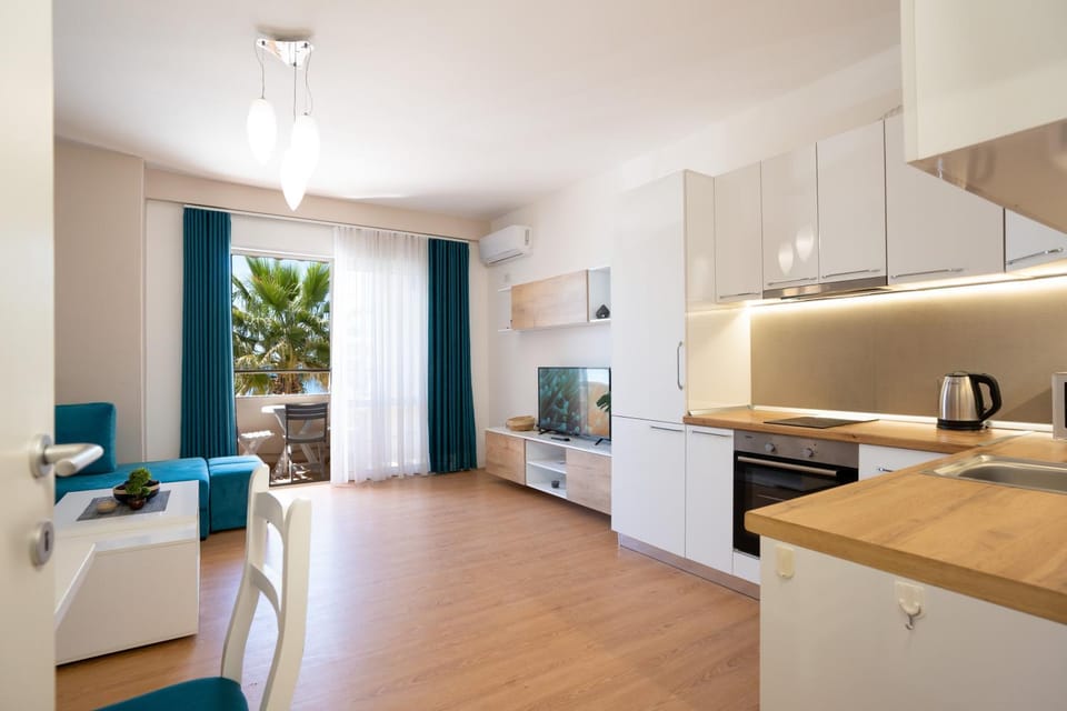 Living room, kitchen