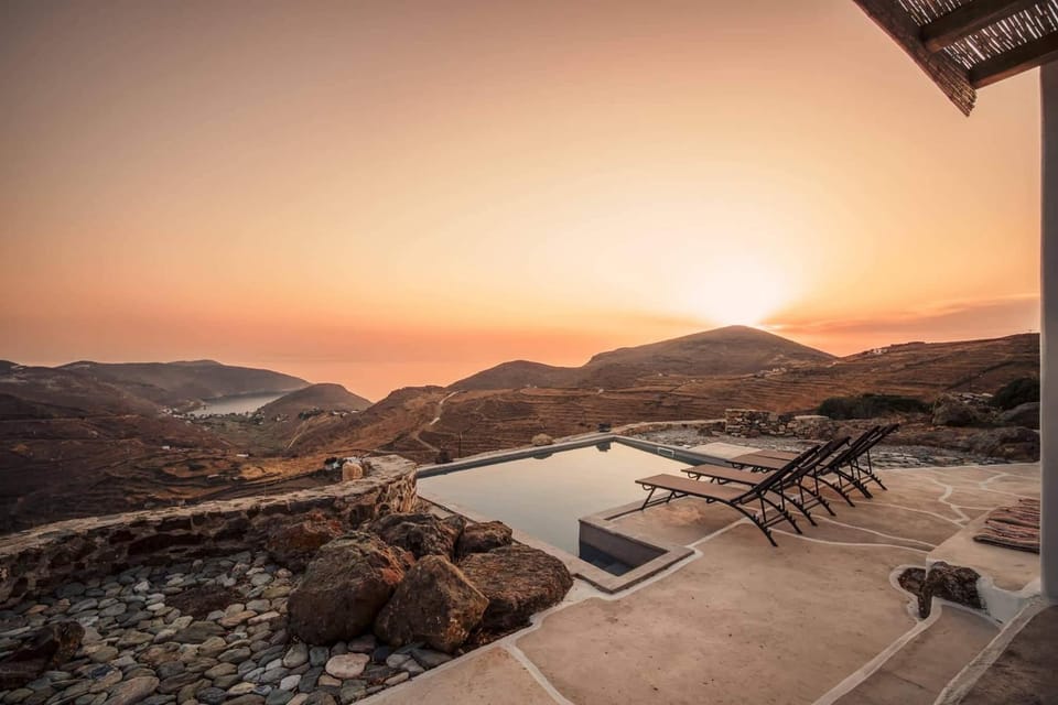 Natural landscape, Mountain view, Sea view, Sunset