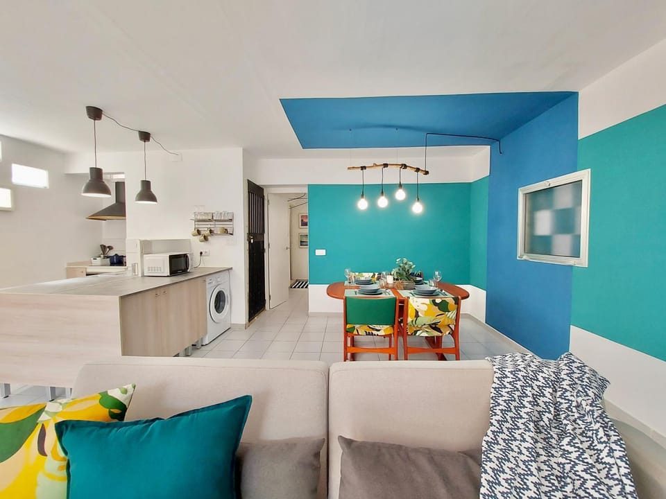 Kitchen or kitchenette, Living room, Dining area