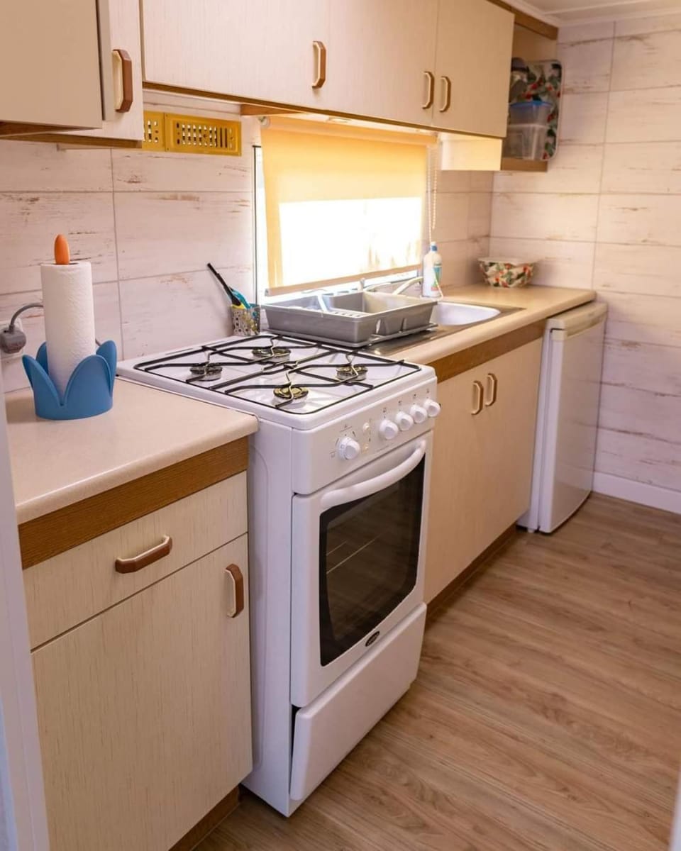 Kitchen or kitchenette, dishwasher, oven, stove