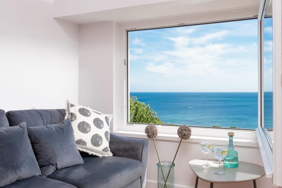 Living room, Seating area, Sea view