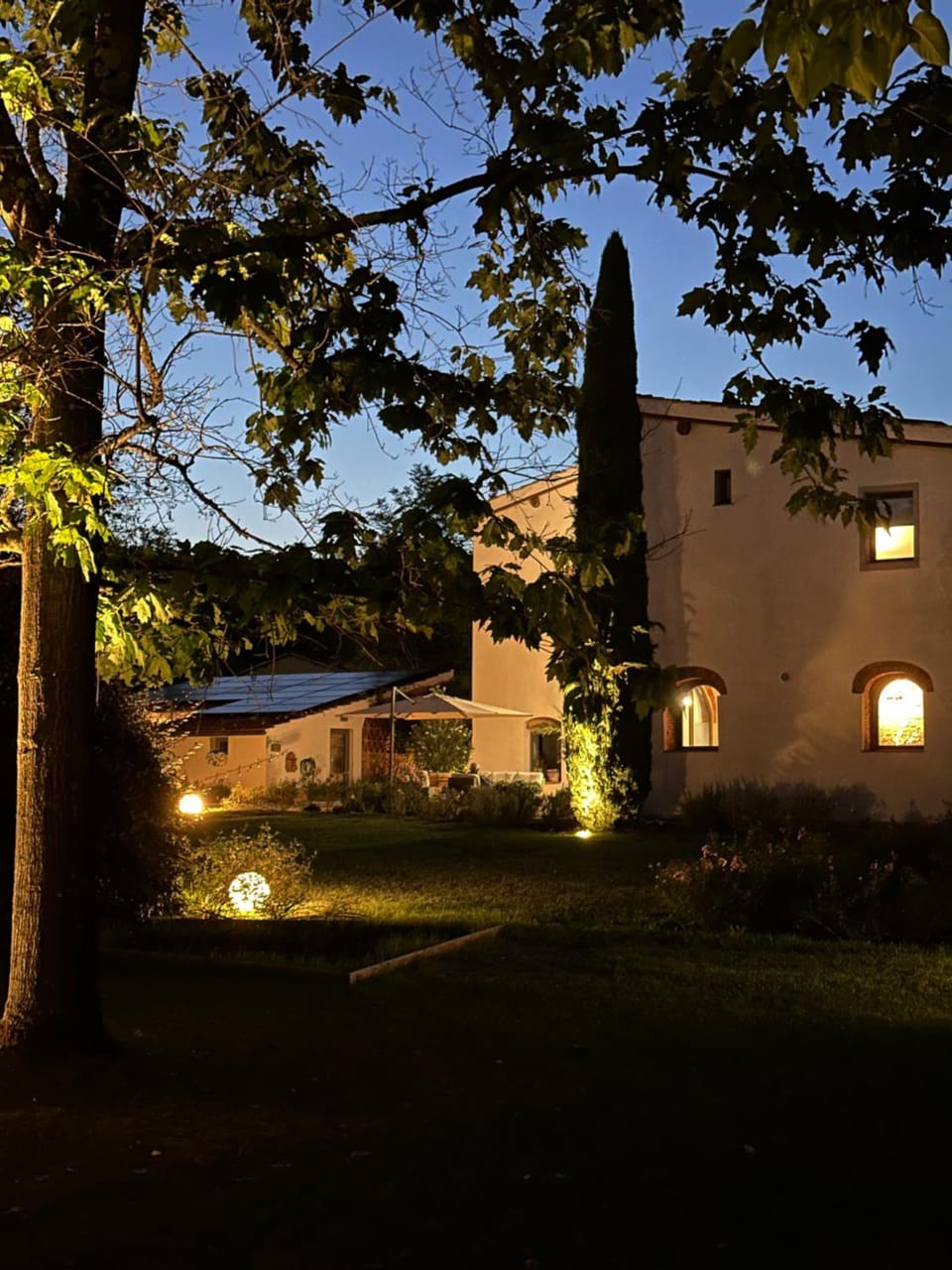 Property building, Night, Natural landscape, View (from property/room)