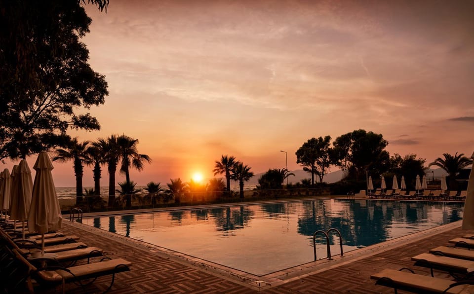 Swimming pool, Sunset