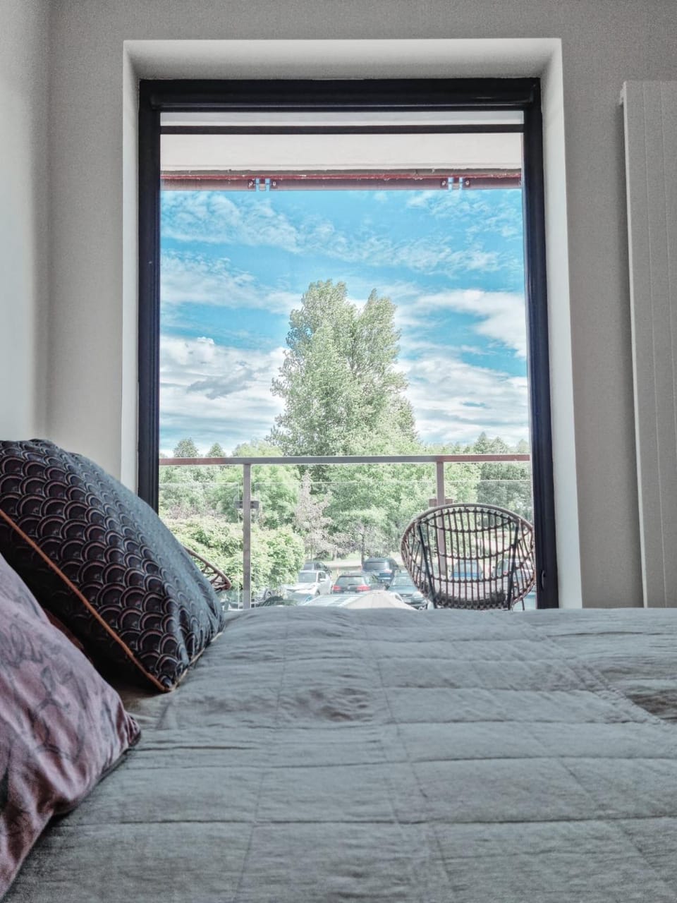Bed, View (from property/room), Balcony/Terrace, Photo of the whole room, Bedroom
