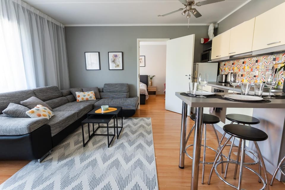 Kitchen or kitchenette, Living room, Dining area