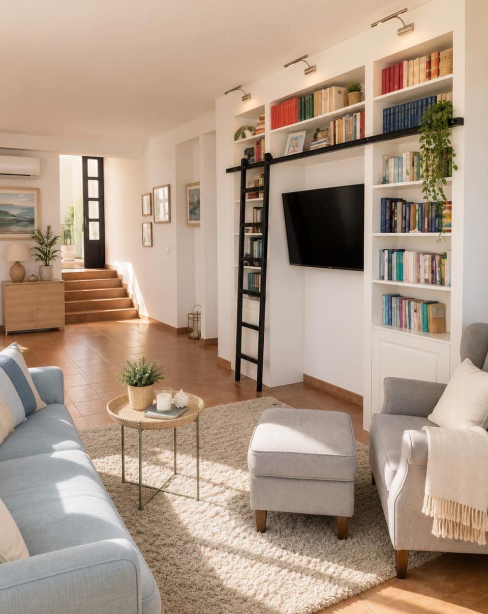 Library, TV and multimedia, Living room, Seating area