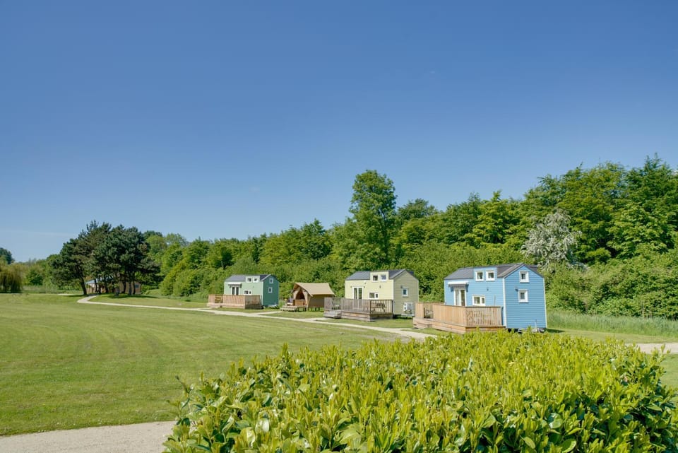 Green Tiny House with shared pool House in Zeewolde