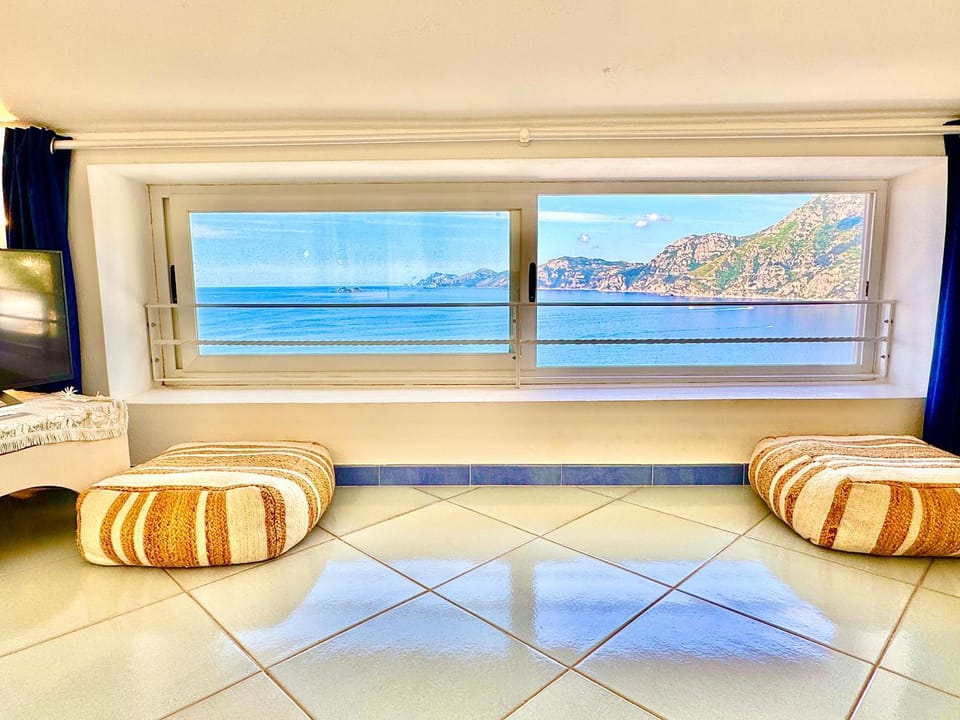 Living room, Seating area, Sea view