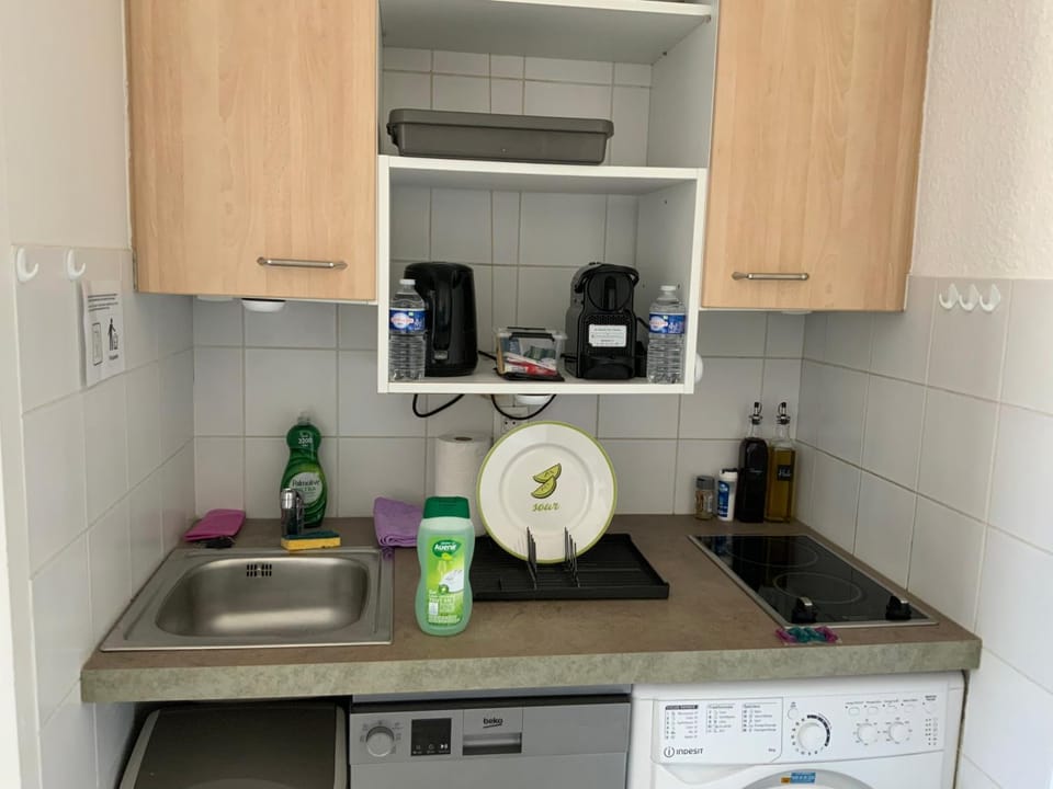 Kitchen or kitchenette, dishwasher