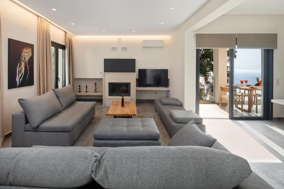 Living room, Seating area, Sea view