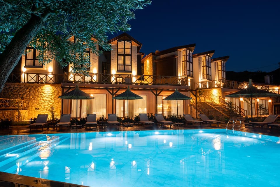 Property building, Night, Pool view