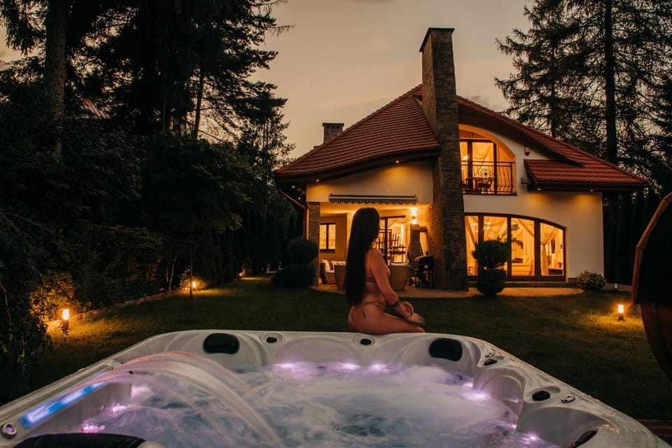 Property building, Night, People, Garden, Guests, Garden view