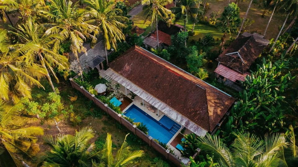 Property building, Natural landscape, Garden view, Pool view, Swimming pool