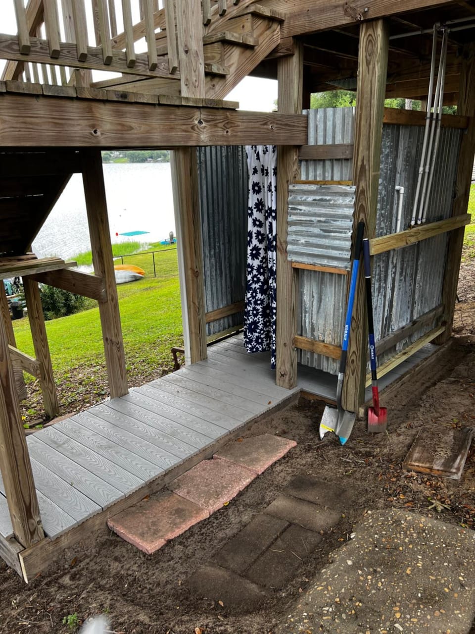 Shower, Property building, Patio, Garden