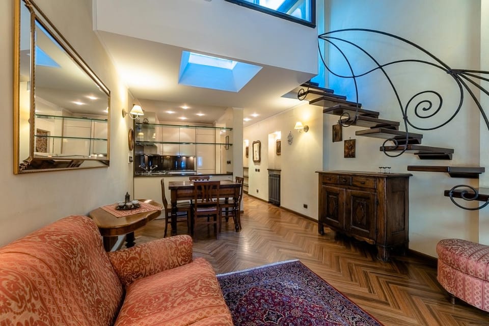 Living room, kitchen